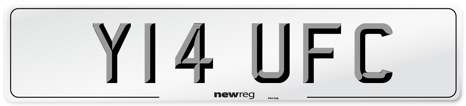 Y14 UFC Number Plate from New Reg